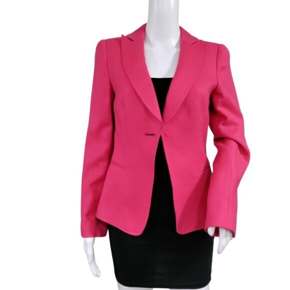 Giorgio Armani Jackets & Blazers - Giorgio Armani Cashmere Long Sleeve Peak Lapel Preppy Work Blazer Pink 36